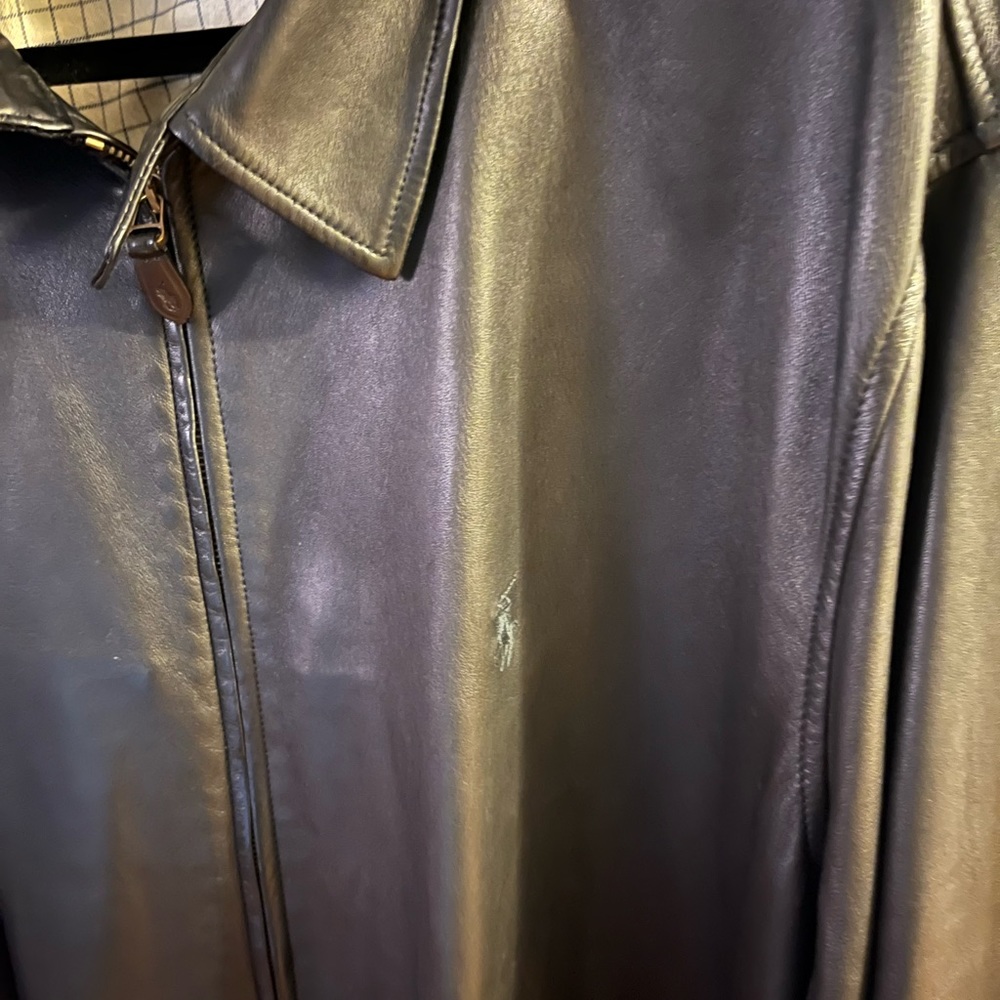 Ralph Lauren leather mens jacket.